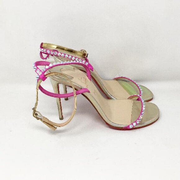 *ON SALE* Christian Louboutin #52722 Rosalie Strass Heels Size 37 - Picture 2 of 8